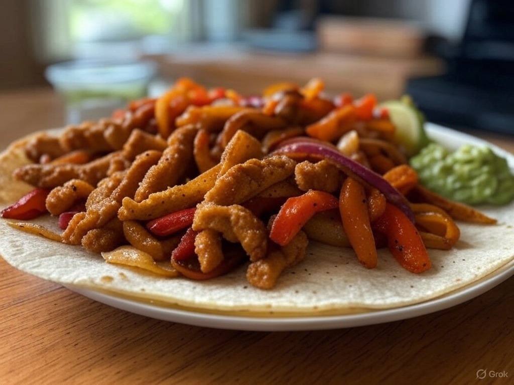 Kolorowe fajitas z marynowanym kurczakiem, pieczoną papryką i cebulą? To danie to meksykańska fiesta na Twoim stole! Szybkie, proste i pełne smaku.