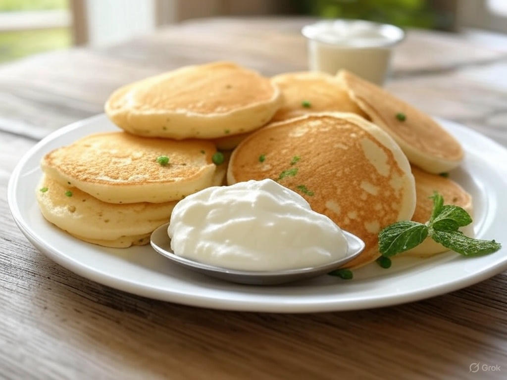 Placuszki z ricotty i zielonego groszku