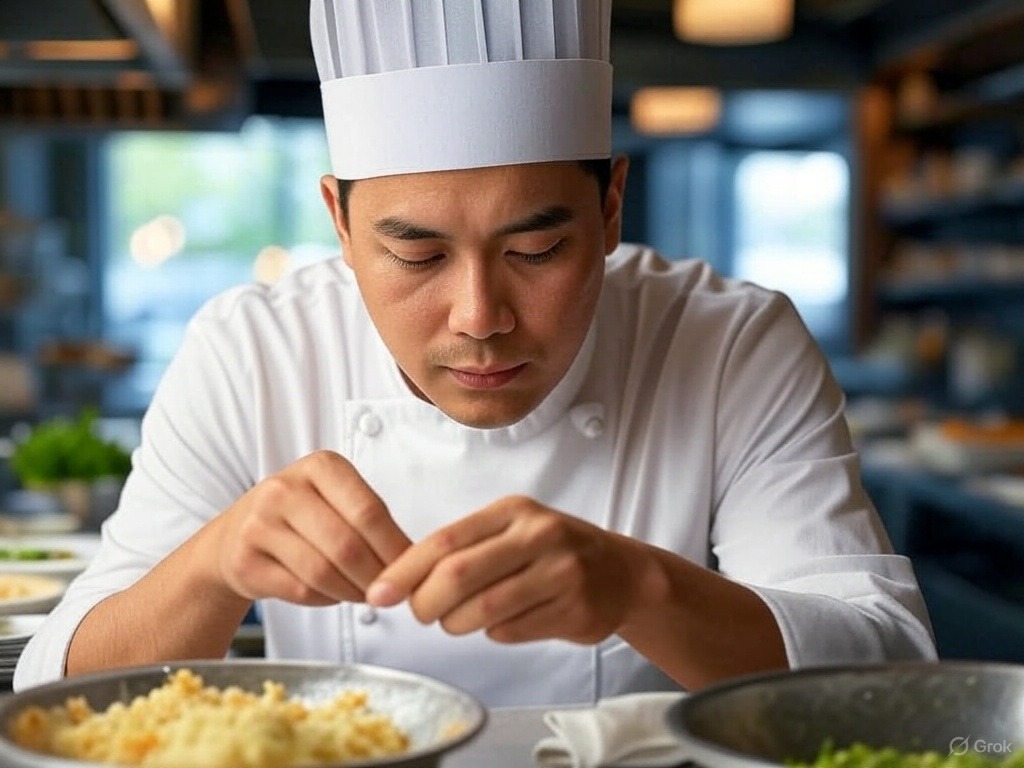 Kucharz w białym czepku