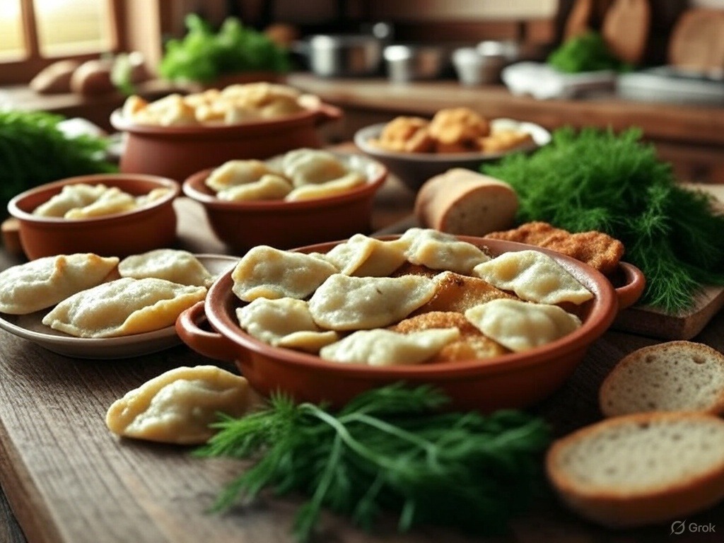 Kuchnia i wiele pierogów