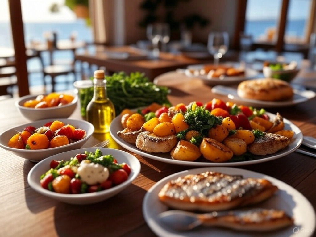 Jasna kuchnia i wiele talerzy