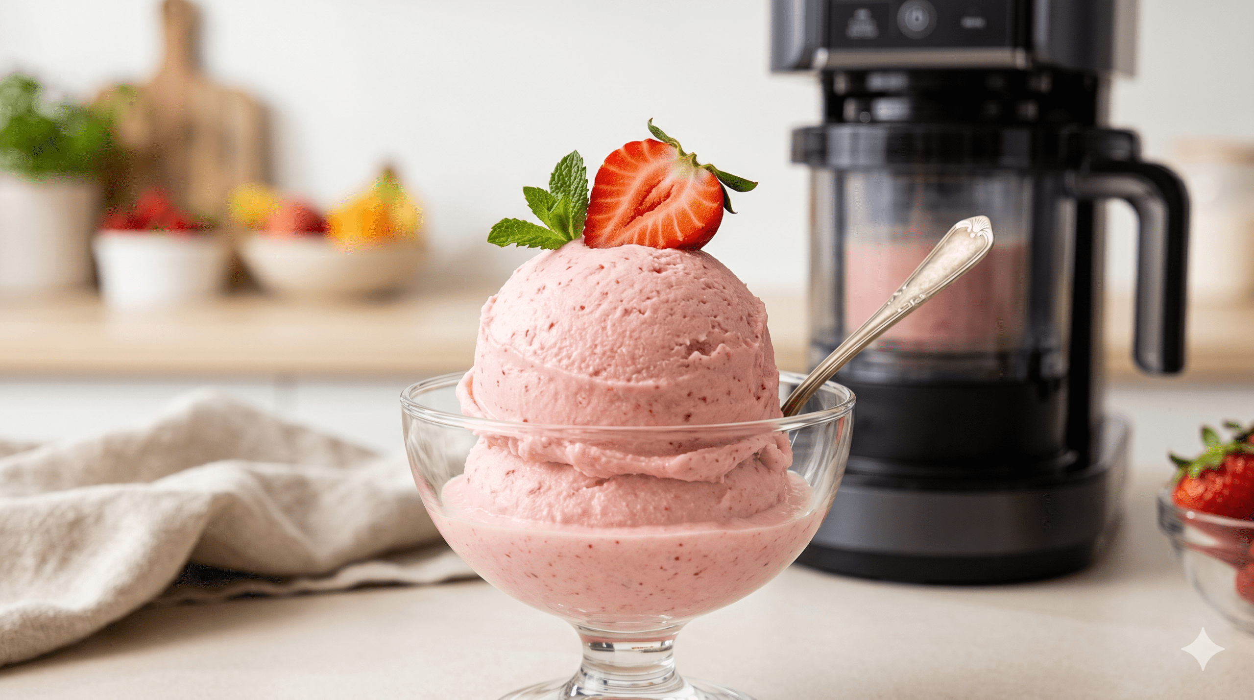 domowe lody na blacie w pucharku