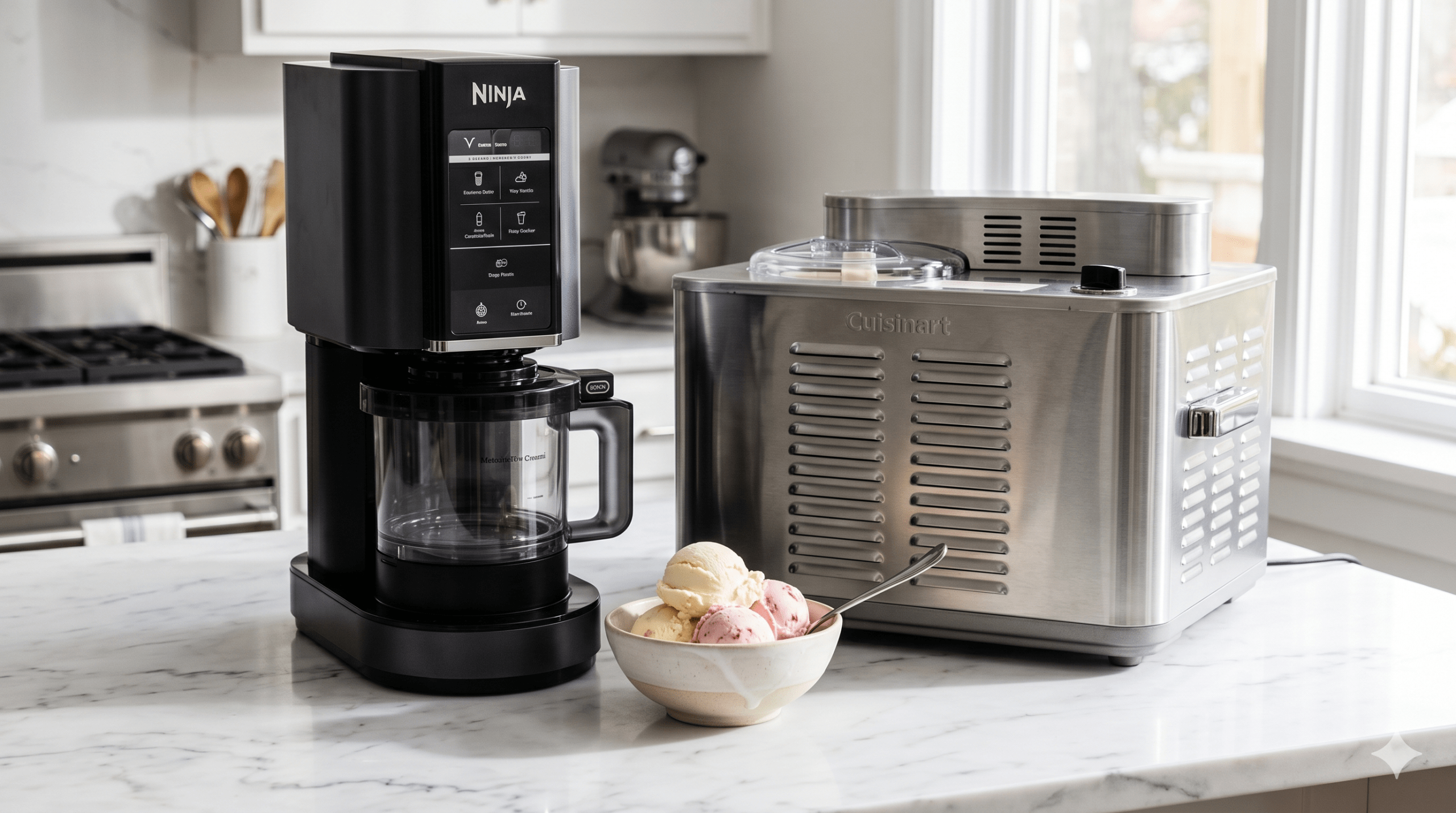 maszyna do lodów na blacie kuchennym