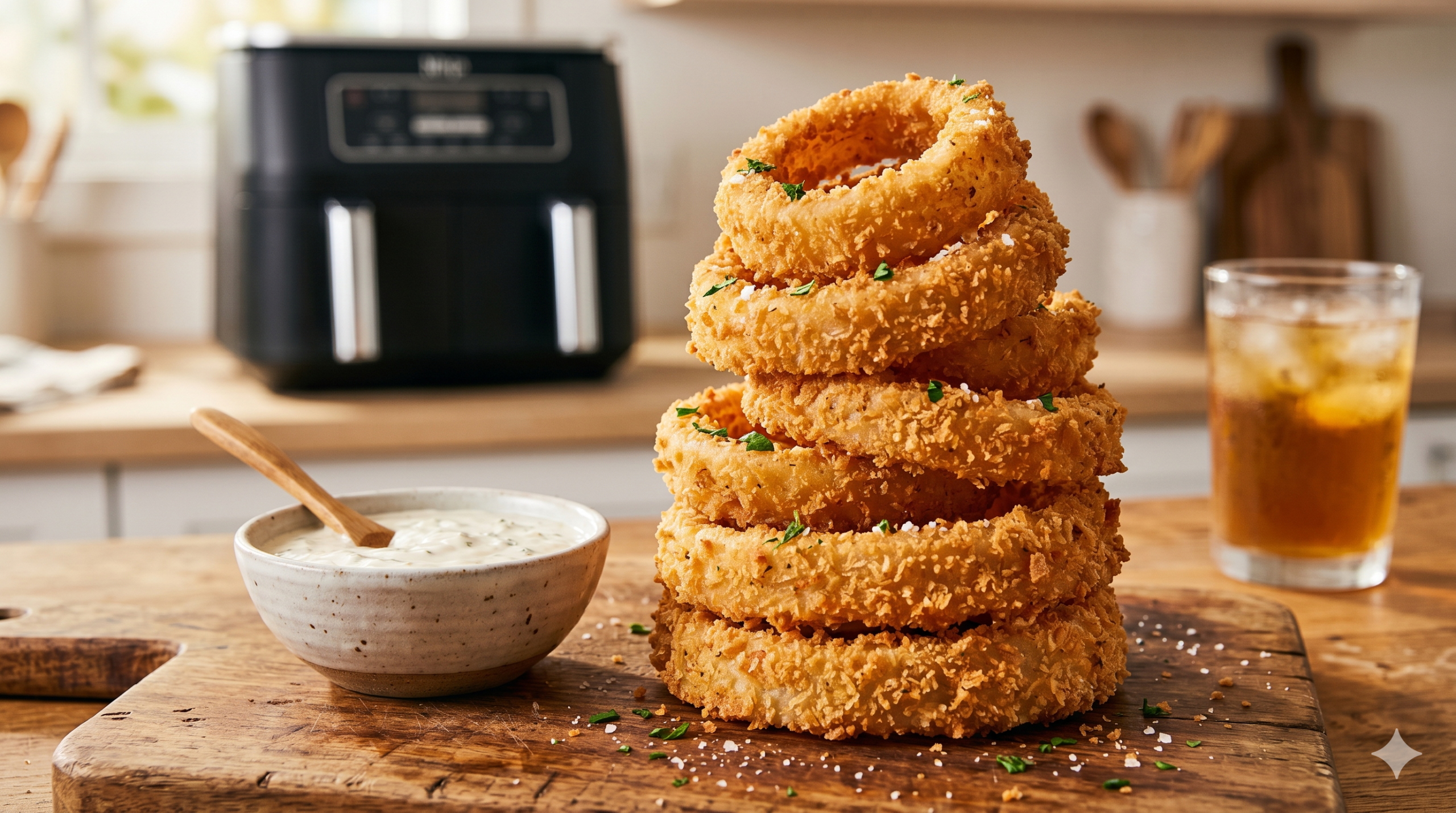 krążki cebulowe na blacie