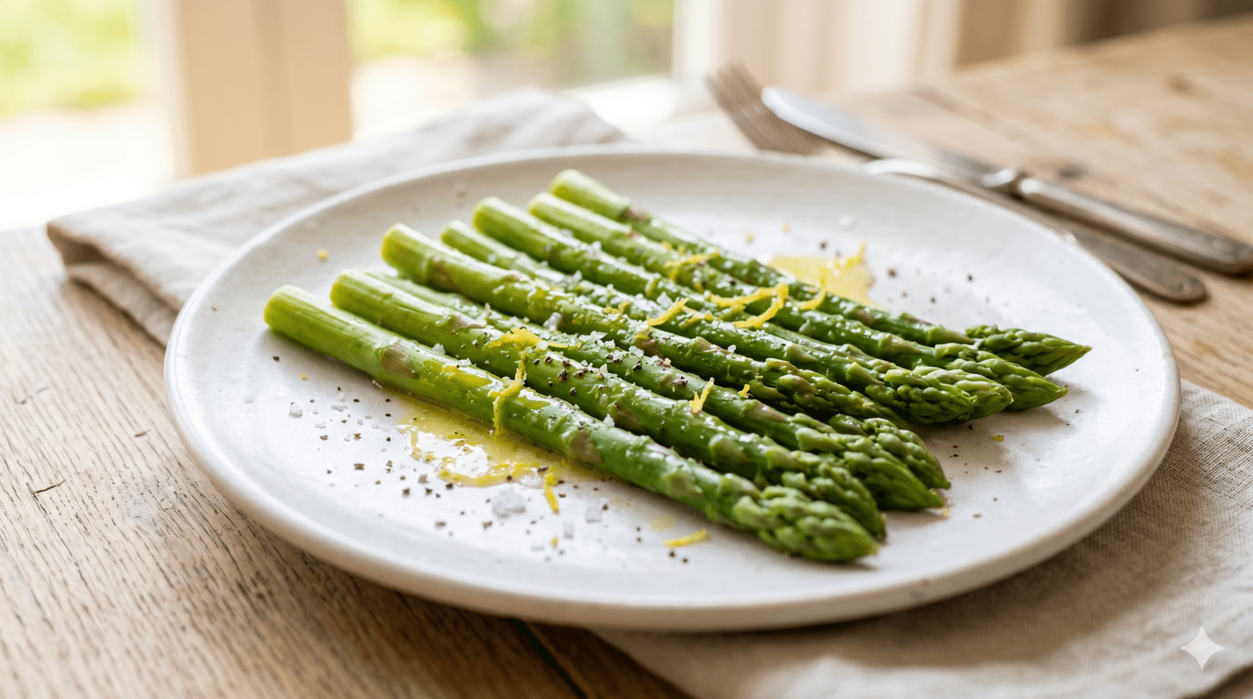 szparagi na talerzu